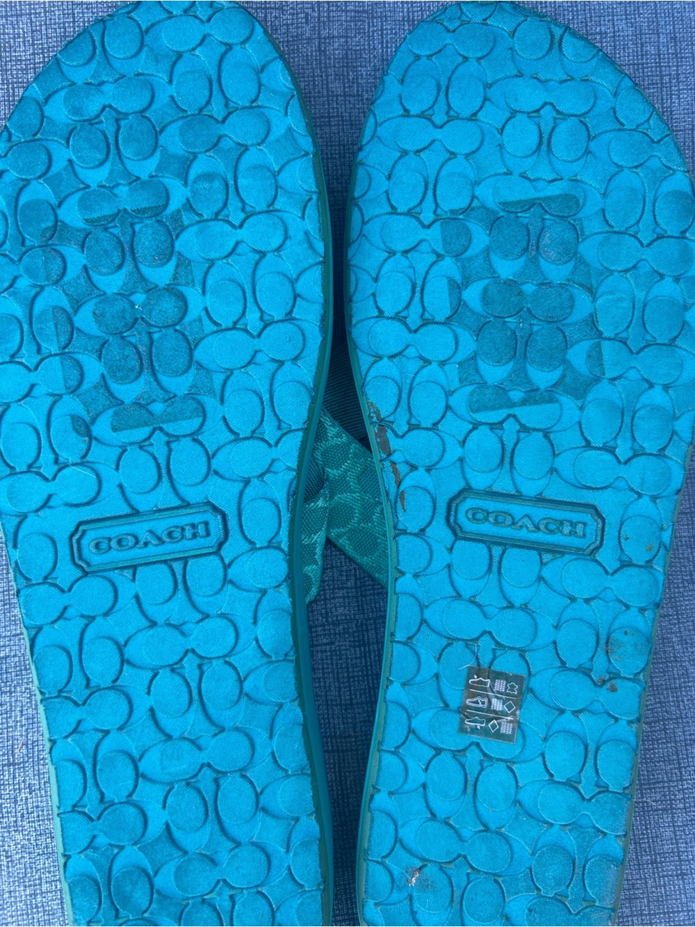 COACH Jessalyn Surf Fiji Signature Monogram Flip Flop Thong Sandals Womens 11B - Picture 8 of 8